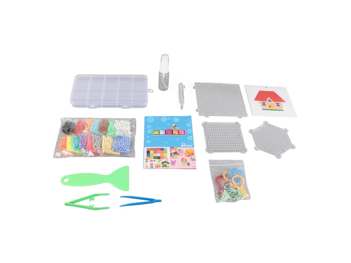Walshlxq Fusion Pearls Kit com Água para Crianças 1500 Pérolas Jogar Diy Educacional Quebra Cabeça Brinquedos para Meninos e Meninas