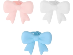 Acessórios Para Fones De Ouvido Com Lindo Laço Silicone Clipes Decorativos 3d E Auriculares Branco