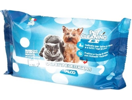 Toalhitas de Limpeza Talco para Cães e Gatos  (40 un)