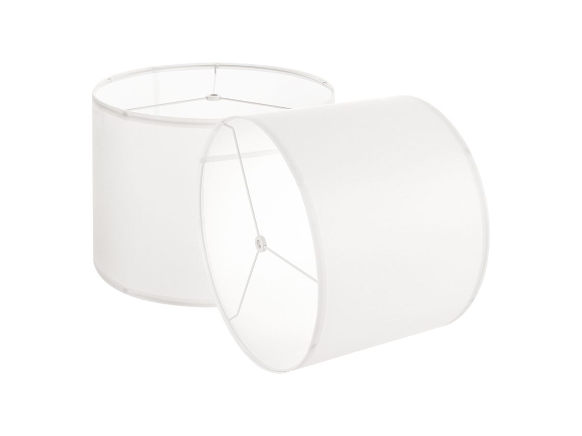 Abajur De Linho Branco Em Forma De Tambor 33 X 25 Cm 2 Peças Vevor