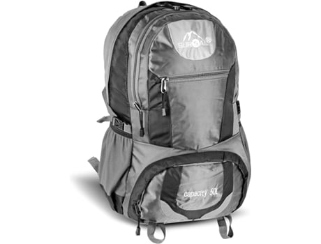 Mochila Sur5al Yukon 50l Cinza Confortável E Prática Para Caminhadas