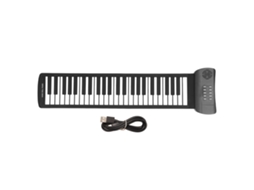 Piano Enrolável 49 Teclas Som Envolvente 4D Portátil Usb Bateria | S/MARCA