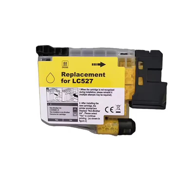 1 Tinteiro Amarelo Lc 527 Lc527 Lc 527 Compatível com Impressora Jato de Tinta Brother Mfc j4550dw J4350dw 4550 4350 MDUG