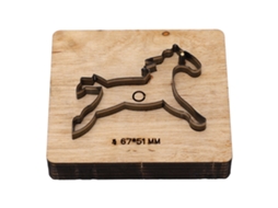 Mold De Corte De Couro Forma De Cavalo Aço Liga Borda Limpa Afiada 67x51mm Para Artesanato