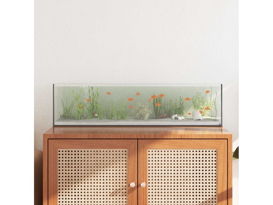 Vidaxl Aquário Com Armazenamento Transparente 80 X 20 X 20 Cm Vidro