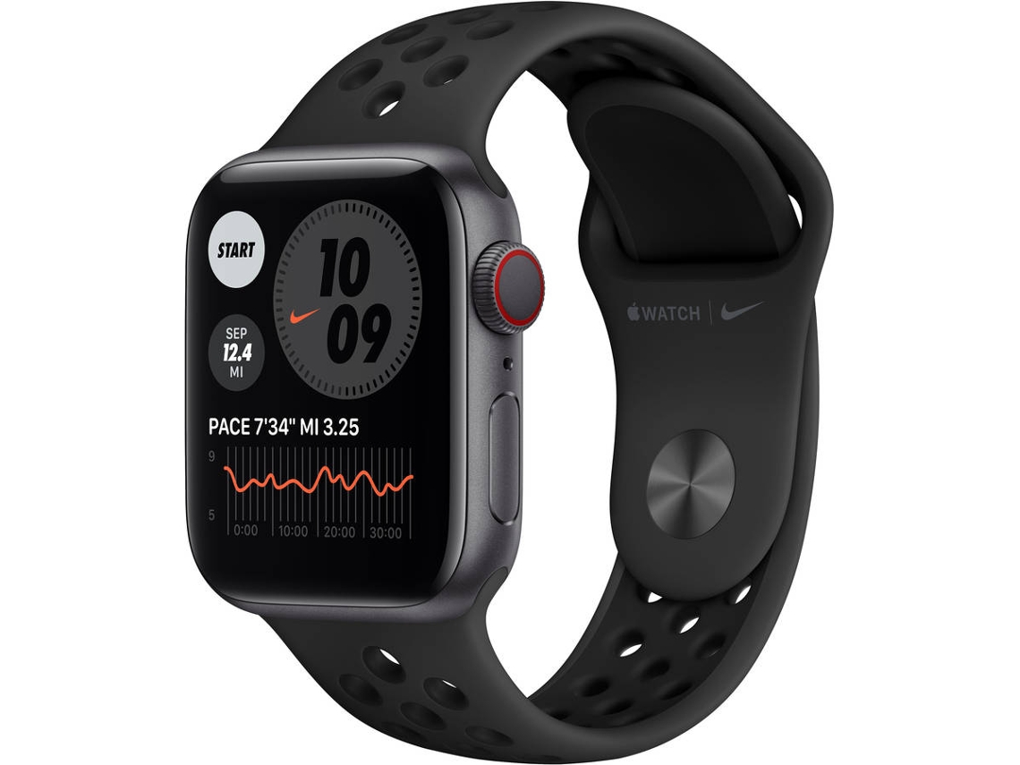 APPLE Watch Nike Series 6 GPS+Cellular 40mm Alumínio Preto