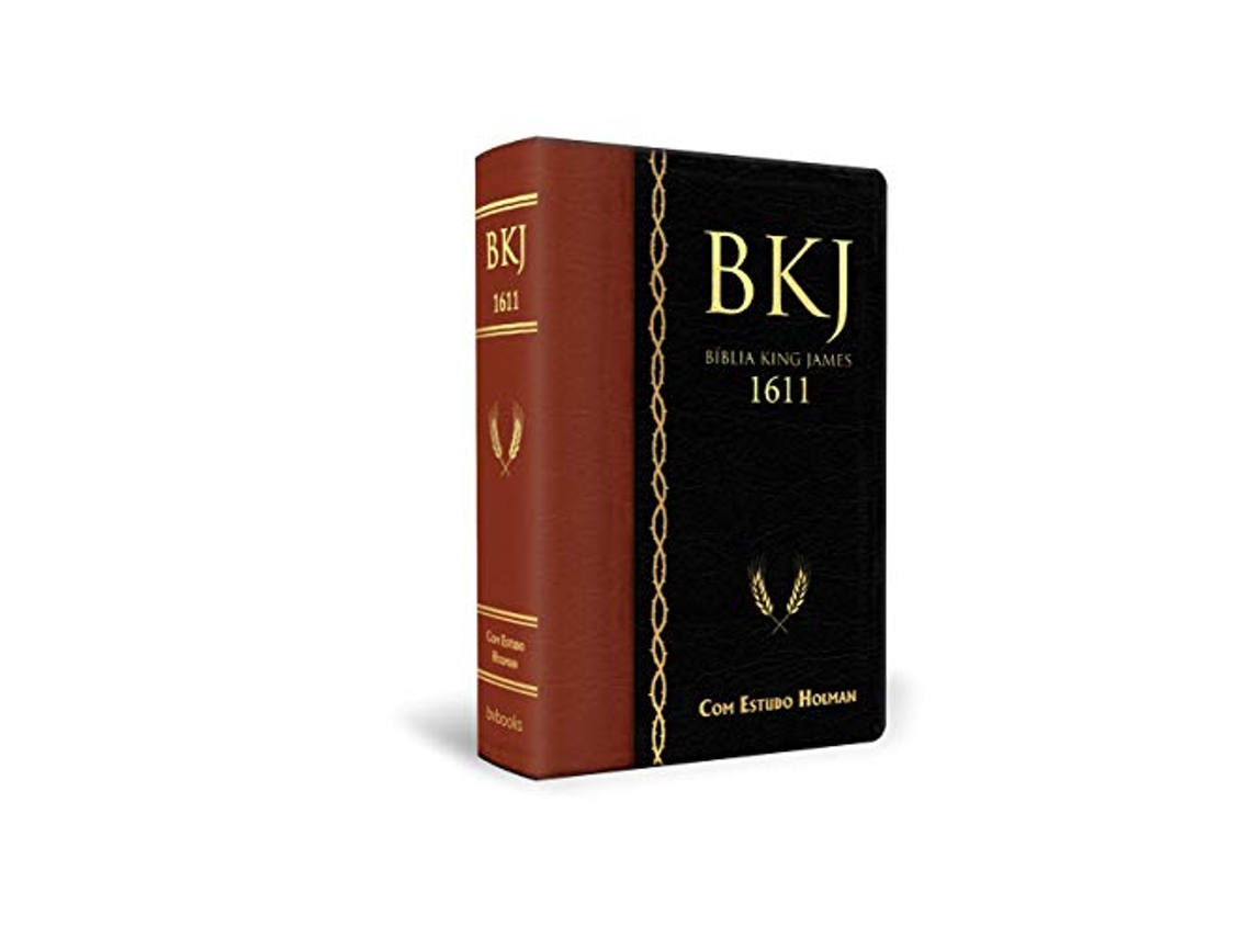 Livro Biblia King James 1611 Com Estudo Holman Marrom Com Preto Bv Books de King James (Português do Brasil)