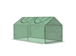 Estufa 119x60x60cm De Jardim Com 2 Janelas Enroláveis Para Cultivo De Plantas Verduras Flores Translúcido