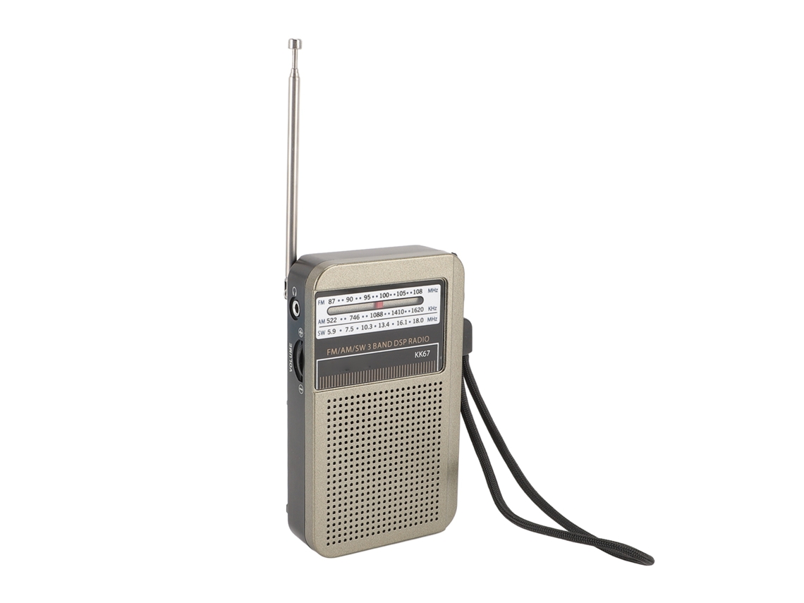 Mali rádio Portátil Miniatura Fm Am Sw com Jack para Fones de Ouvido 3.5mm para Uso Emergencial Indoor e Outdoor