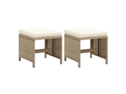 Stool, Stools Vidaxl Bege Rattan / Vime (n/a)