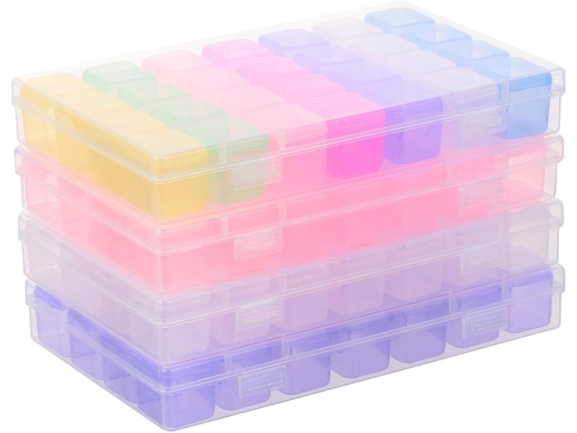 Peças Boîte De Rangement Com 28 Compartimentos Em Plástico