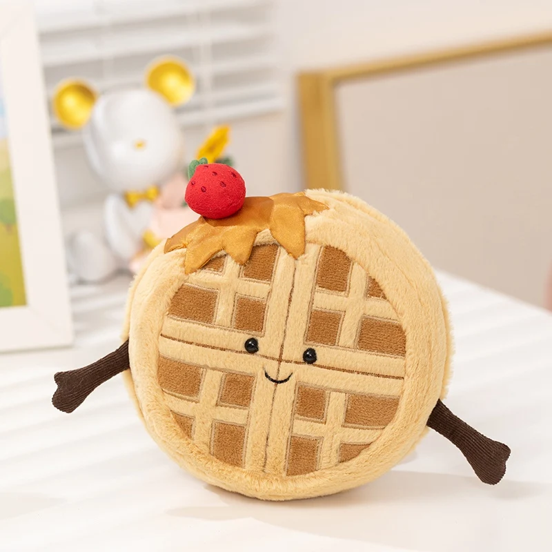 Brinquedo de Pelúcia Fofo em Formato de Comida Macio e Adorável. MDUG (waffle de 15 Cm)