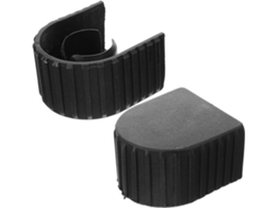 Conjunto De 2 Tampas De Plástico Pretas Para Escadas Telescópicas E Almofadas.
