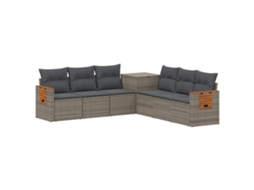 Vidaxl Conjunto De Sofás 7 Pcs Cinza E Cinza Escuro