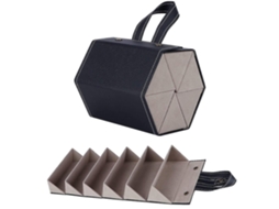 Organizador de Óculos de Sol com 5, 6 Compartimentos, Viagem para Vários Pares, Preto AQUAFORGE