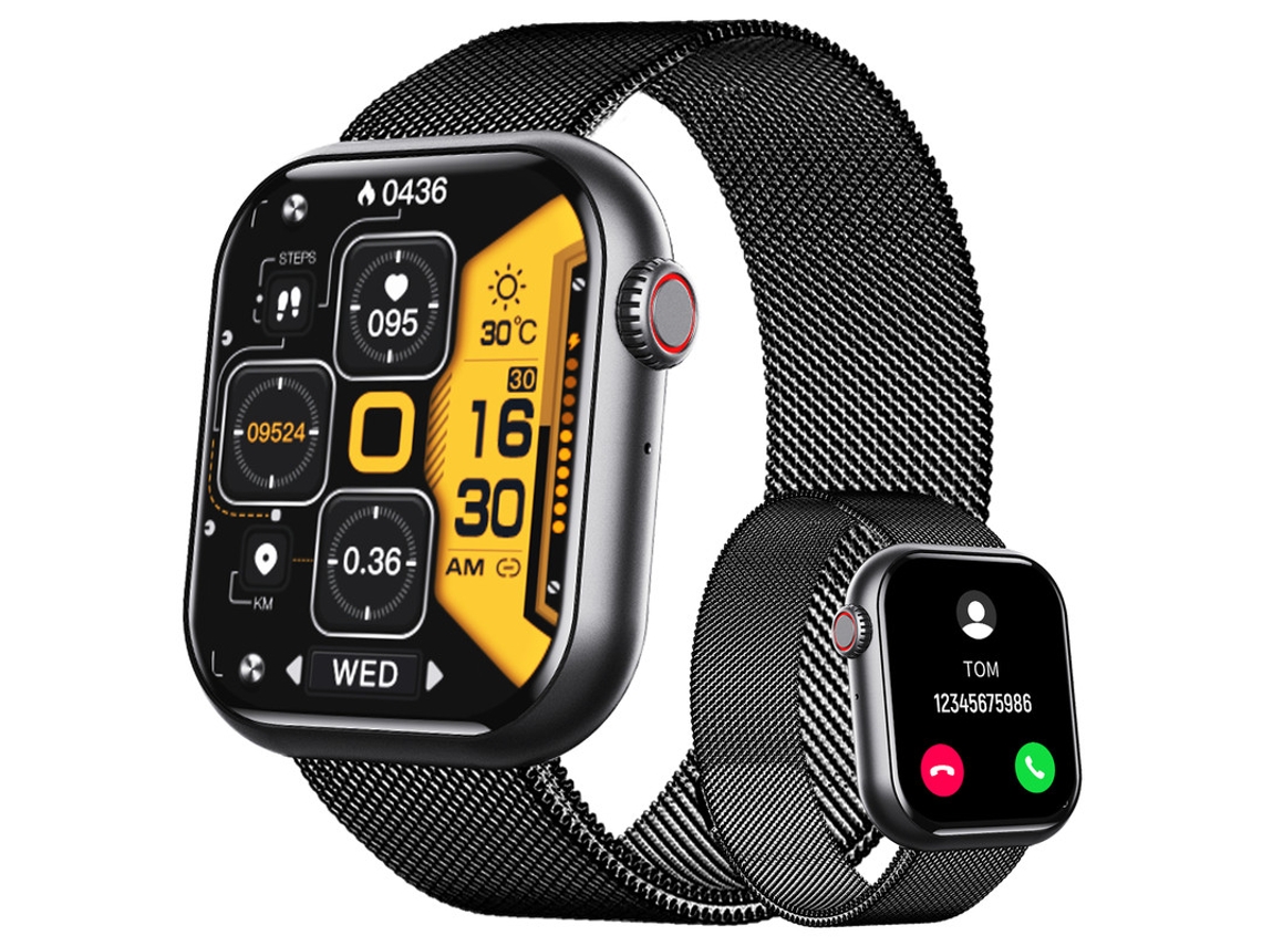 Smartwatch YIZHOOD Te560 À Prova de Água Pedómetro Cardio Preto
