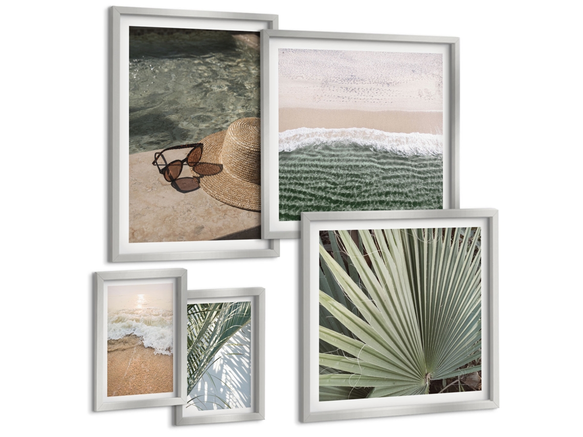 Conjunto De Pinturas Motivos De Férias Estilosos Aquáticos Espelharte (5 Peças)