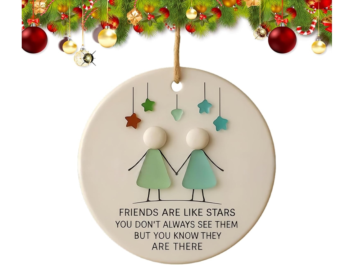 Decorações Natal Amizade Enfeites Acrílico Pingentes Coração Entalhados Mulher Família Aniversário Páscoa - À GOKOCO