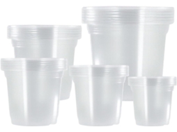 Vasos de Flores Transparentes Genéricos para Estufas Frias, Transparentes, Reforçados, com Furos de Drenagem, para CHABERLU