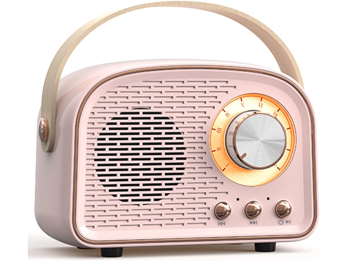 Caixa de som Bluetooth retrô, portátil, estilo vintage, com despertador JYTGALX