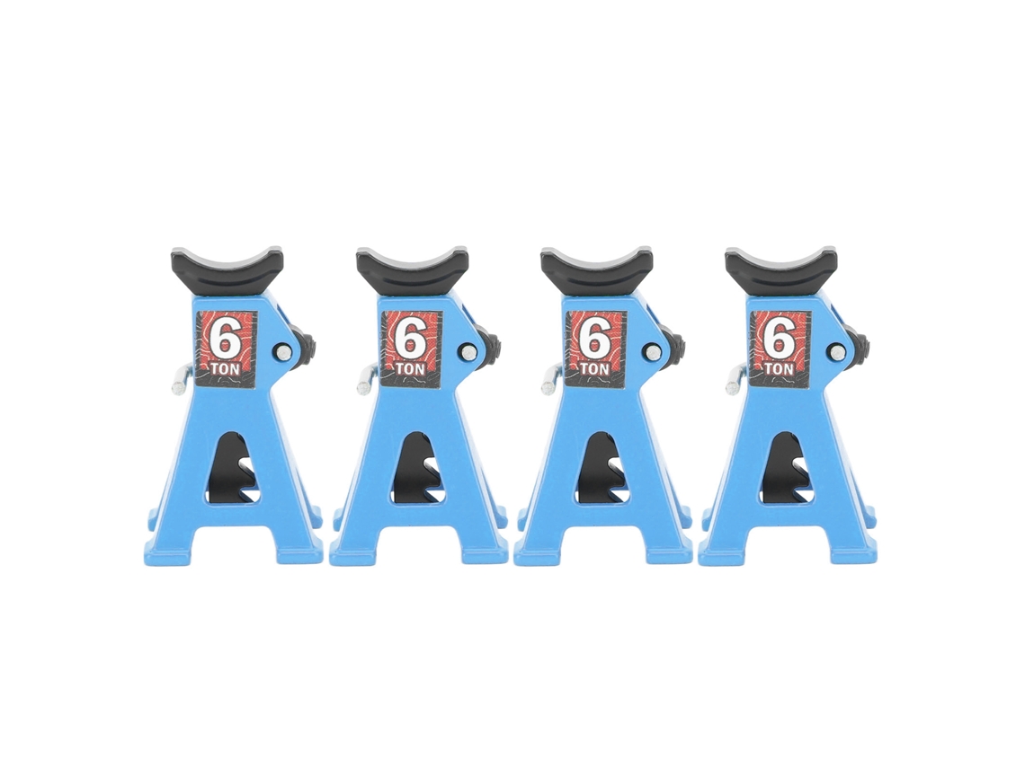 Mali 4pcs Suporte de Jaca Mini Ajustável de Liga de Alumínio para Carro Rc 1/24 Scx24 1/18 Trx4m Azul