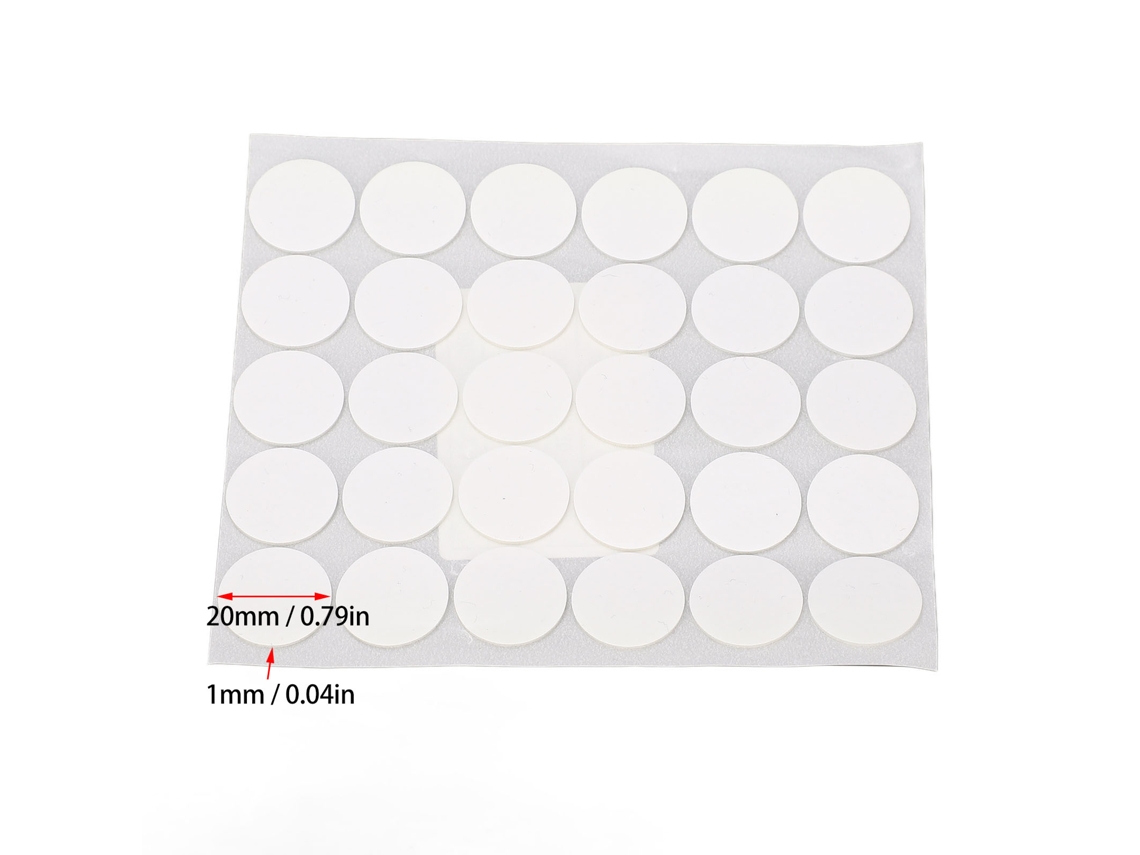 Laxiscreed Fita Dupla-face Em Espuma Autocolante, 10 Conjuntos De Fitas Circulares Brancas Pe 20x1mm