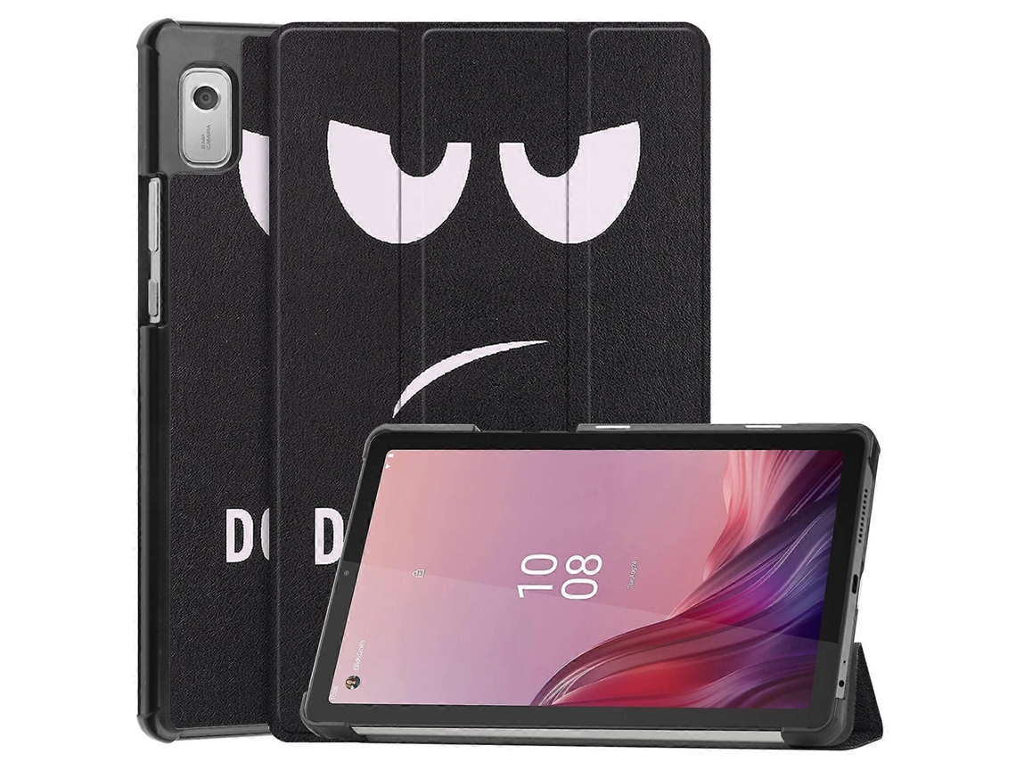 Capa Dobrável Em Três Partes Para Tablet Lenovo Tab M9, Com Estampa Couro Pu E Policarbonato, Multicolorida. Tuotuo