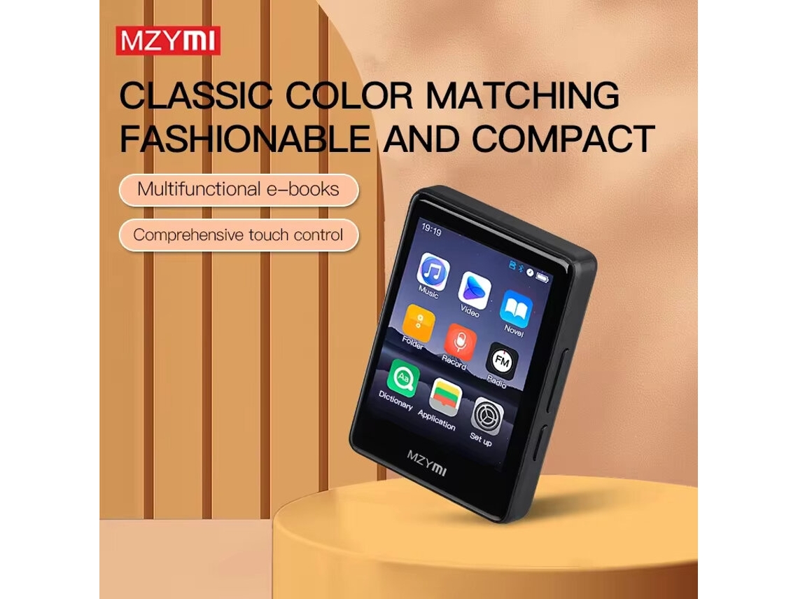 Mzymi S18 Leitor Mp4 Bluetooth Deteção Tátil Ecrã De 2,4 Polegadas Portátil Estéreo Hi-Fi De Música E Livro De Aprendizagem Mp3 Walkman Altifalante Embutido