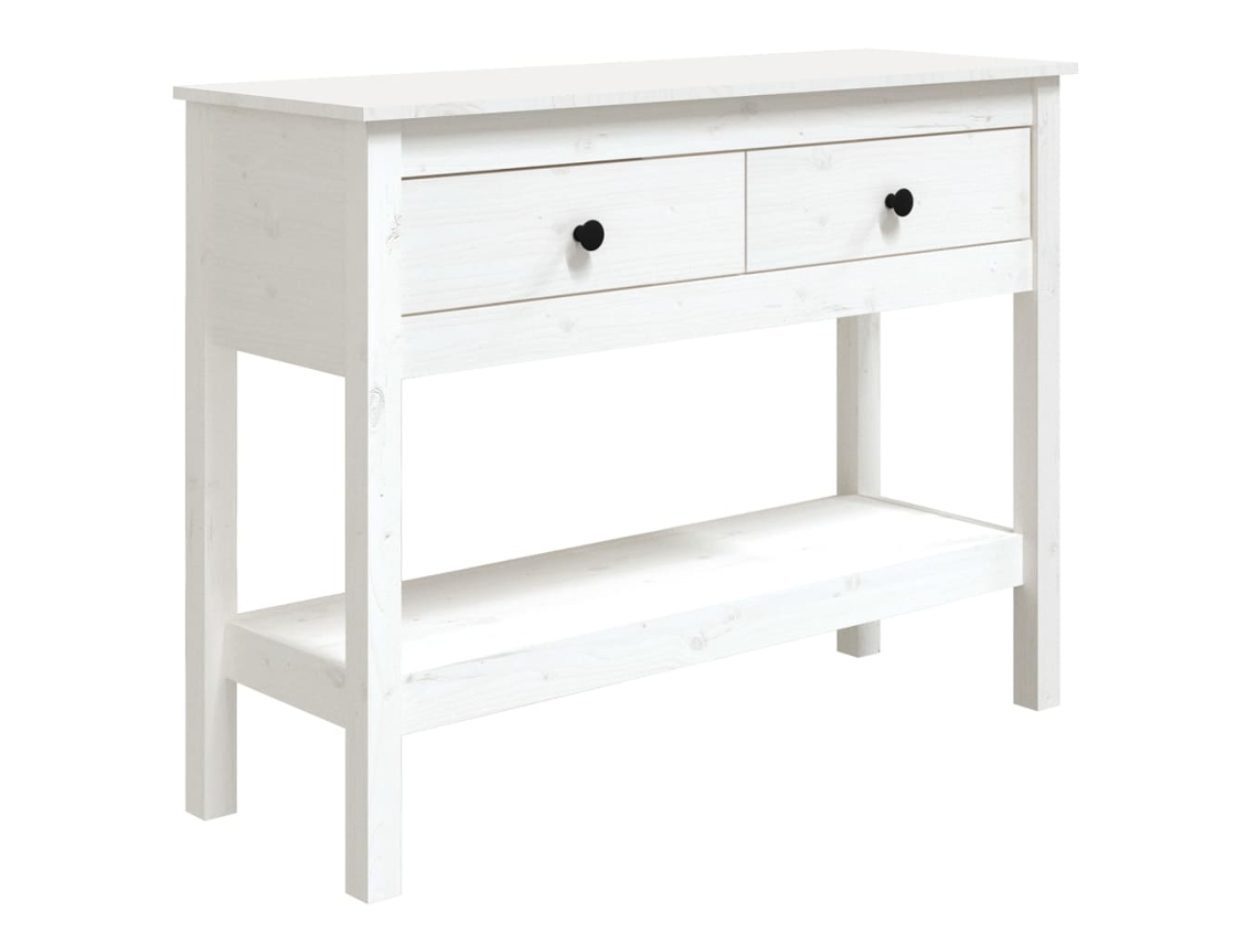 Console Table, Console Tables Vidaxl Branco Madeira De Pinho (n/a)