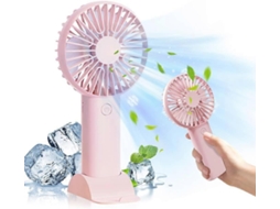 Mini Ventilador Portátil De Mão, Ventilador Pessoal, Ventilador Usb Recarregável Com 3 Velocidades Ajustáveis