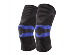 2 Peças Joelheira Com Barra De Silicone Amortecimento Manga De Compressão Joelho Para Corrida Fitness Esportes