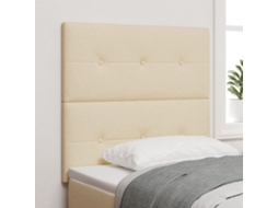 Cabeceira Botão Estofada Creme 90 Cm Tecido Lovely Home