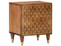 Vidaxl Mesa De Cabeceira 40x33x46 Cm Madeira De Mangueira Maciça