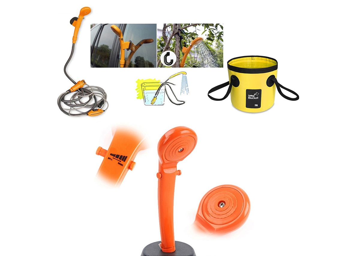 Chuveiro Elétrico 12v Camping Bateria Portátil