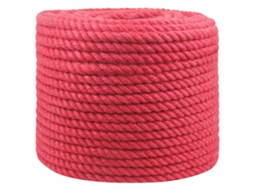 Vidaxl Corda De Juta 12 Mm Vermelho 100% Juta Tossa