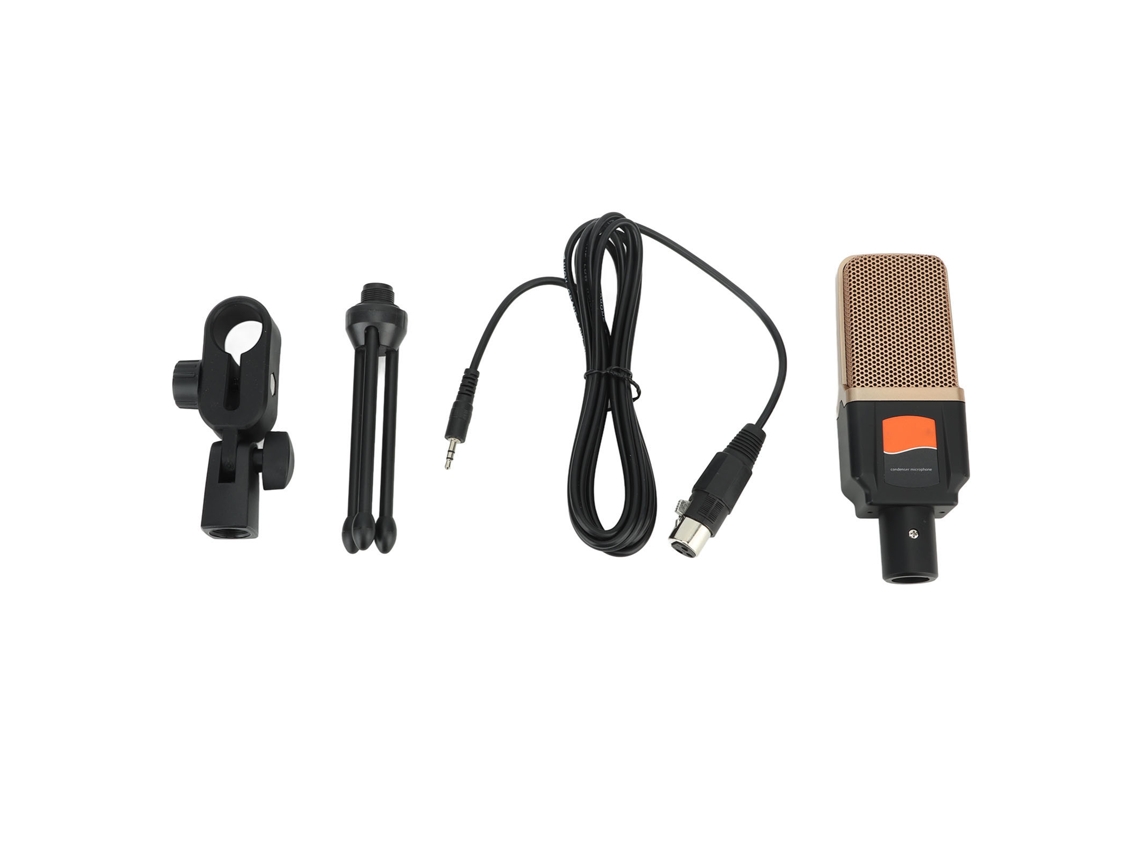 Microfone Condensador Com Redução De Ruído Cardioide Para Reuniões, Gravação E Cantar