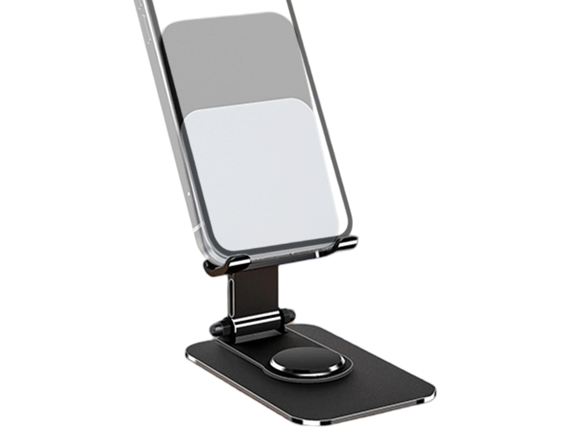 Suporte Para Celular, Suporte De Mesa Para Celular No Escritório, Suporte Giratório De 360° Em Alumínio Com Base
