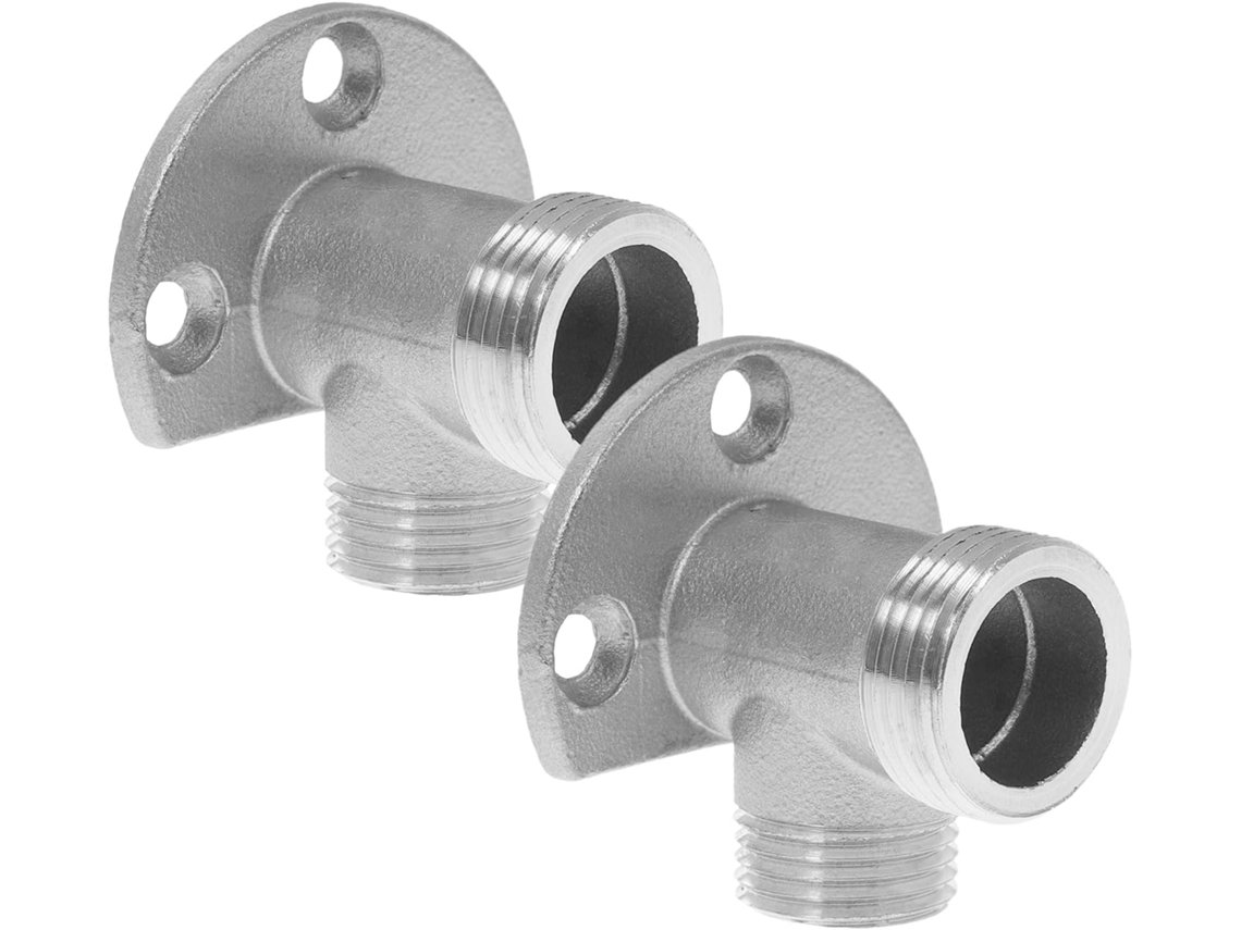 Kit Com 2 Adaptadores Para Chuveiro De Banheiro, Suporte De Parede Em Cobre Para Misturador Chuveiro Piso