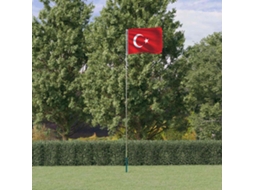 Vidaxl Bandeira Da Turquia E Mastro 5,5 M Alumínio