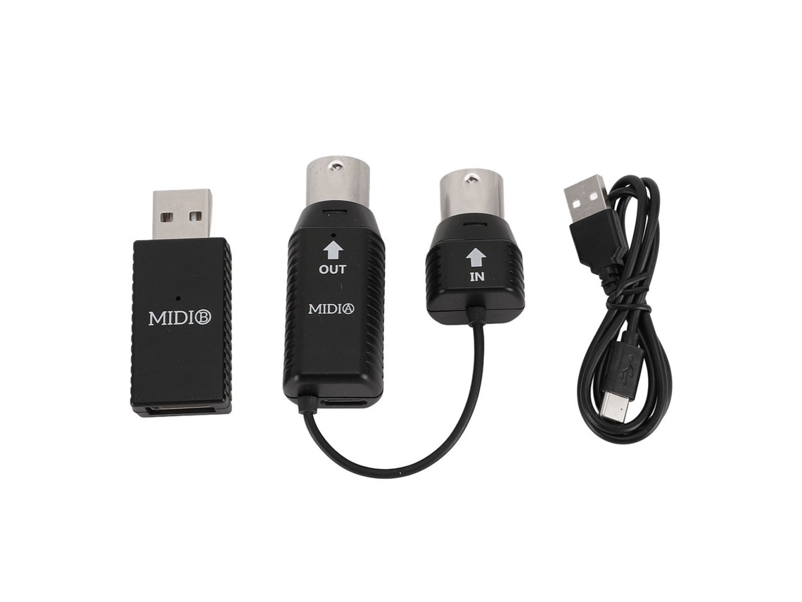 Adaptador midi sem fio EOOCOO, transmissão para cabo USB