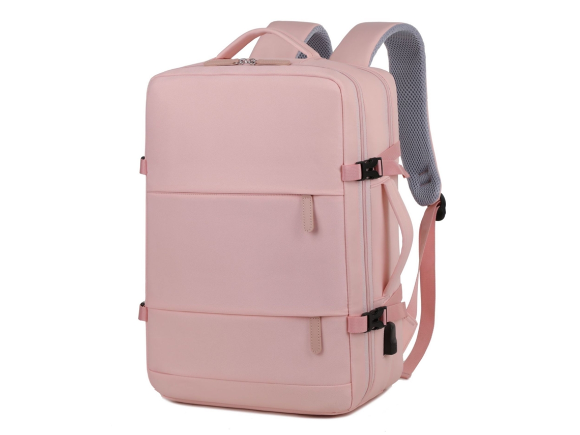 Mochila Hexinyigjly De Viagem Impermeável Para Portátil | Compatível Com 15.6 Polegadas Rosa