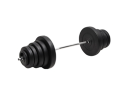 Barra com disco VIDAXL Aço