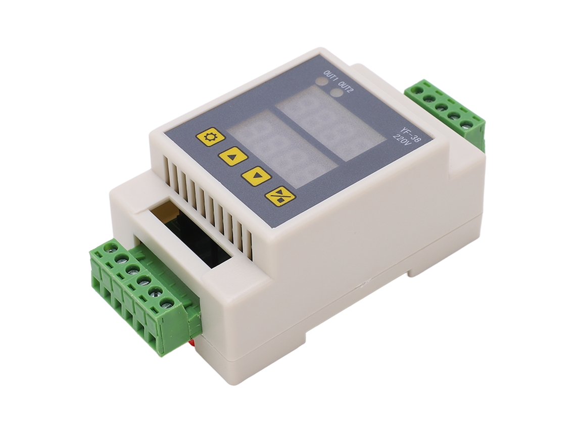 Módulo De Timer 2 Canais Com Tela Lcd Precisa, Material Abs, 7‑27v Ca/cc Branco