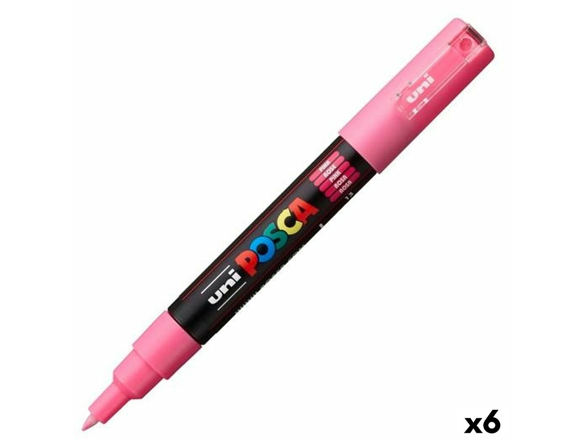 Marcador POSCA Pc-1M Cor de Rosa 6 Unidades