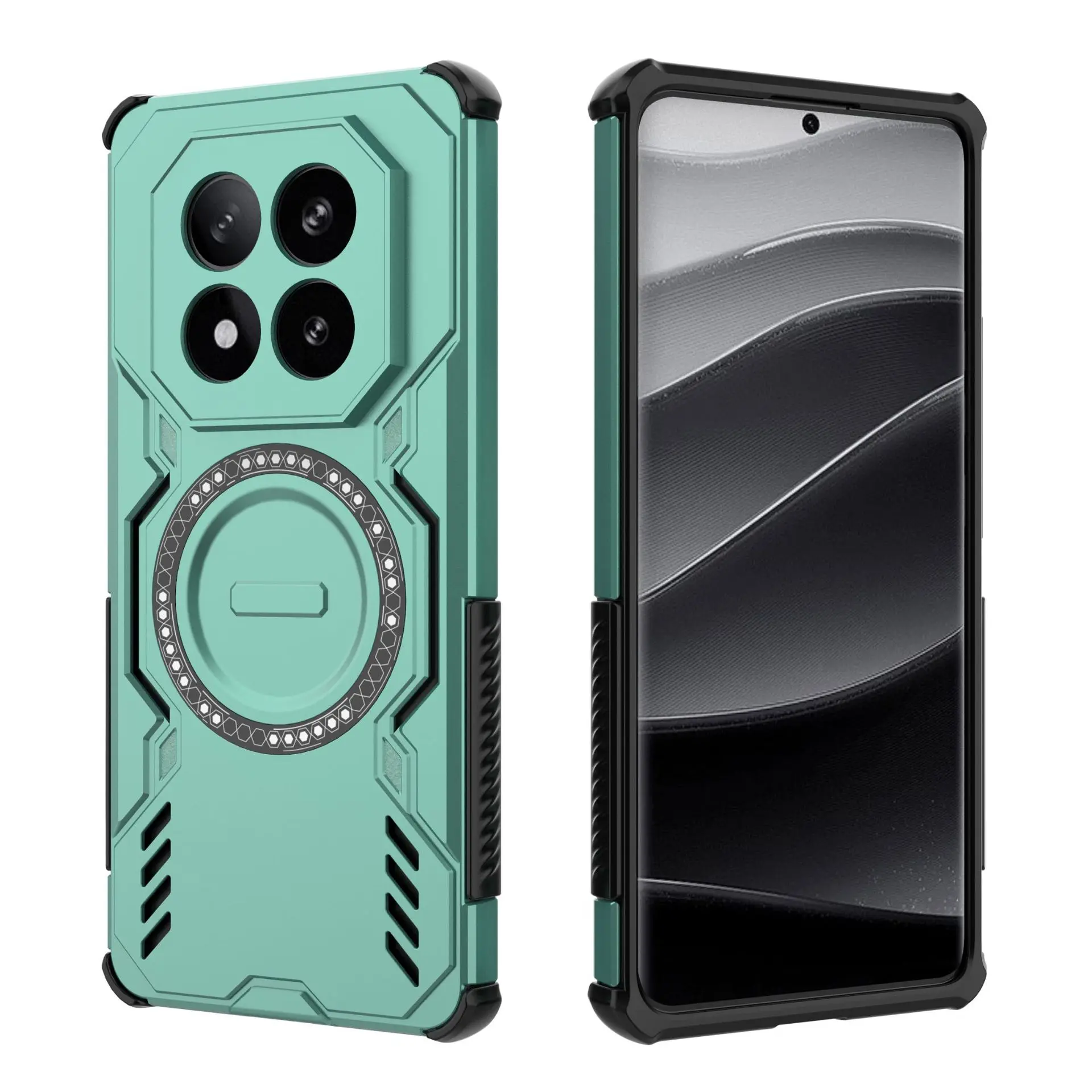 (verde, Redmi Note 15 4g) Capa Protetora Resistente Para Celular, Capa Rígida Magnética À Prova De Choque.