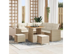Vidaxl Conjunto De Sofá De Jardim 9 Unid. 6-número De Lugares