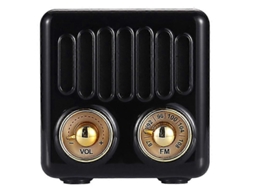 Caixa De Som Bluetooth Com Rádio Retrô, Rádio Fm Com Estilo Clássico Antigo, Reprodutor De Mp3 Com Cartão Tf E Bluetooth Auxiliar Brilvibera (preto)