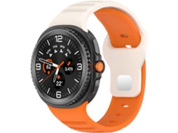 Pulseira Para Samsung Galaxy Watch 8 40mm 44mm/watch 8 Classic 46mm, Pulseira De Silicone Com Bolinhas Na Cor Laranja Estelar.