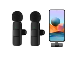 kit 2x mini Microfone sem fio Lapela com adaptador Smartphone Google Pixel