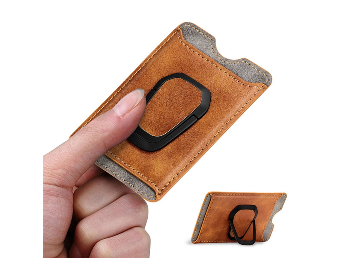 Suporte Multifuncional Prático Para Celular Com Compartimento Para Cartão